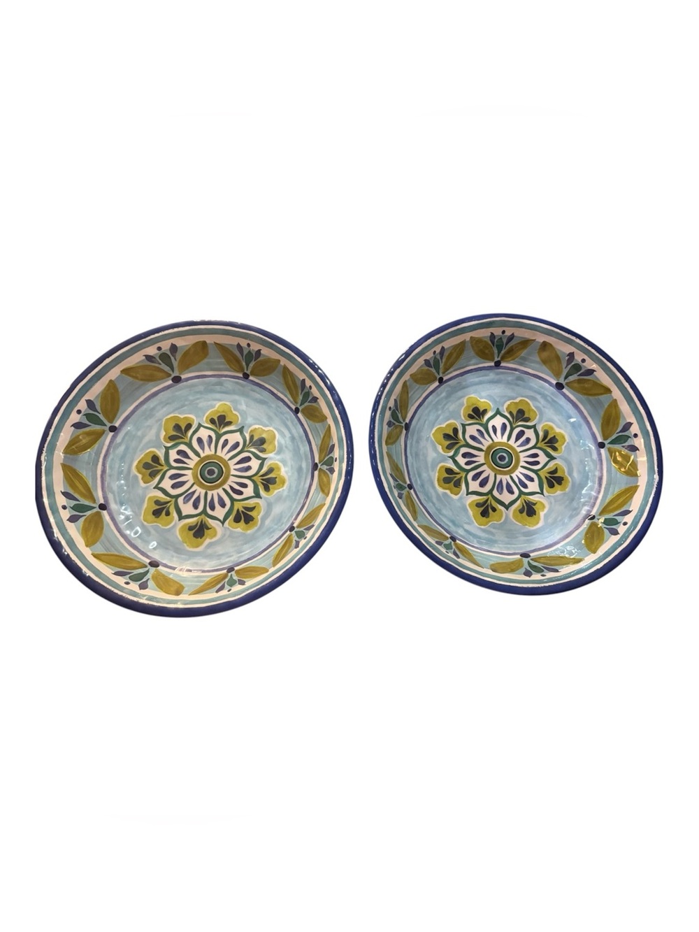 Set of 2 Floral Melamine Serving Bowls
